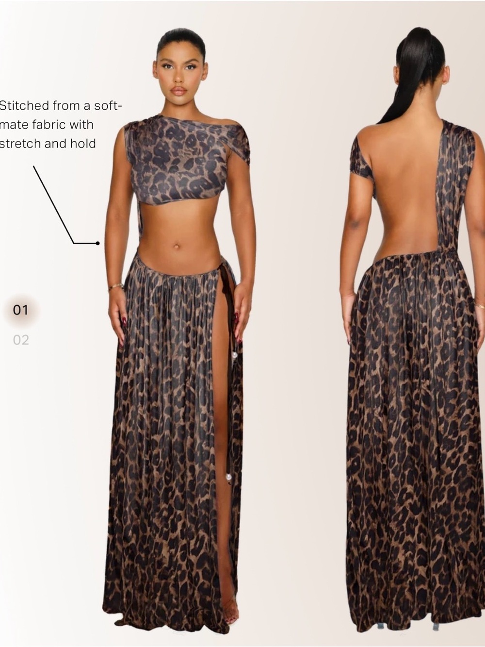 Coucoo CARONI DRESS -BIG CAT Leopard Print